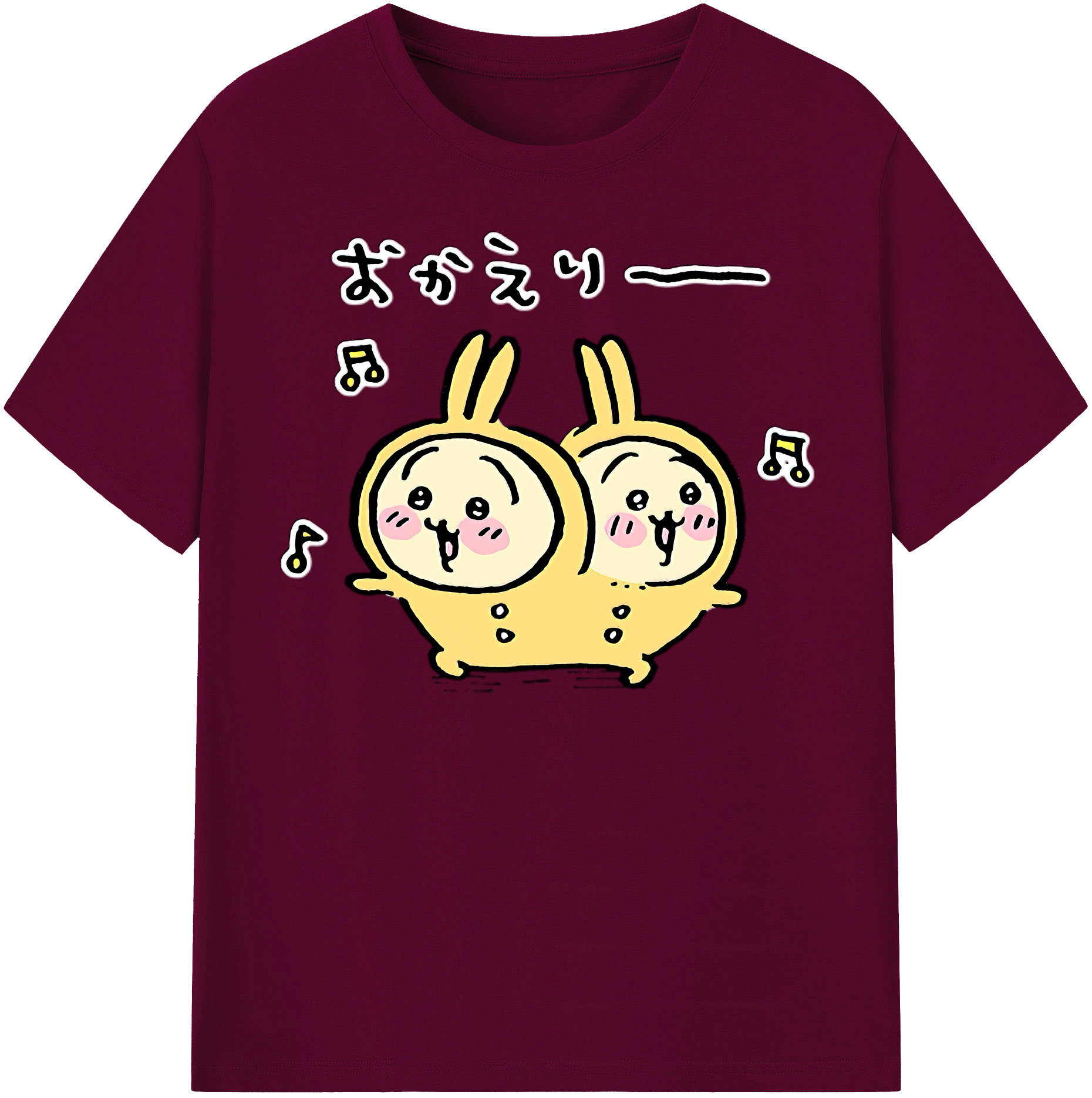 （画像用） ちいかわ うさぎ Chii-kawa usagi レディースカジュアルプリントTシャツ（綿100％）